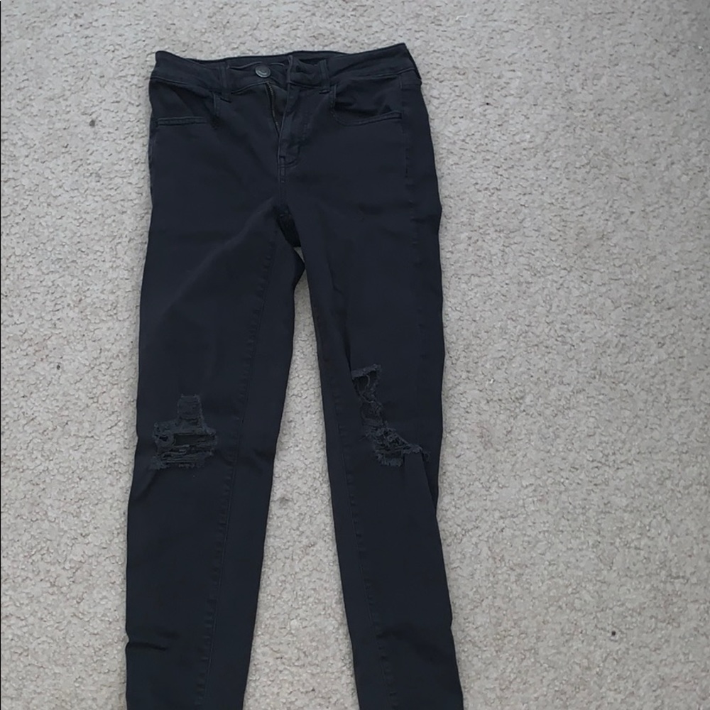 Black American eagle skinny jeans
